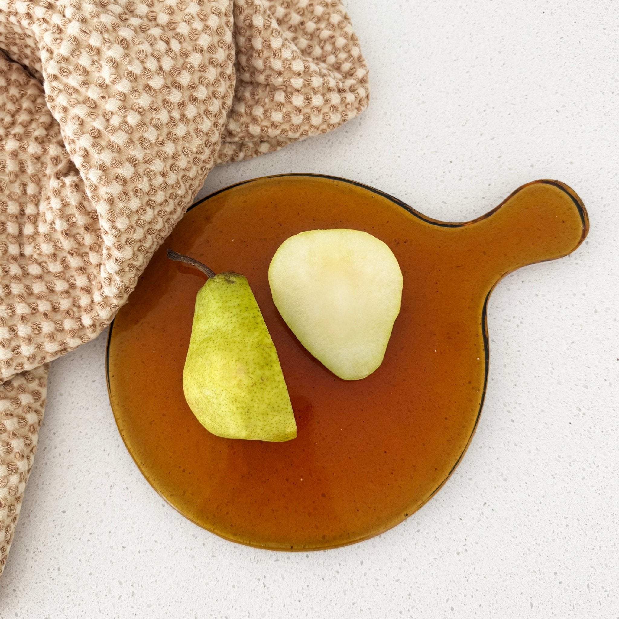 Sea Glass Serving Board Amber - Creative Women Australia - Nest & Bird