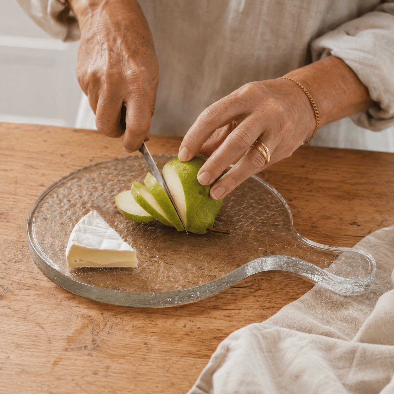Sea Glass Serving Board Clear - Creative Women Australia - Nest & Bird