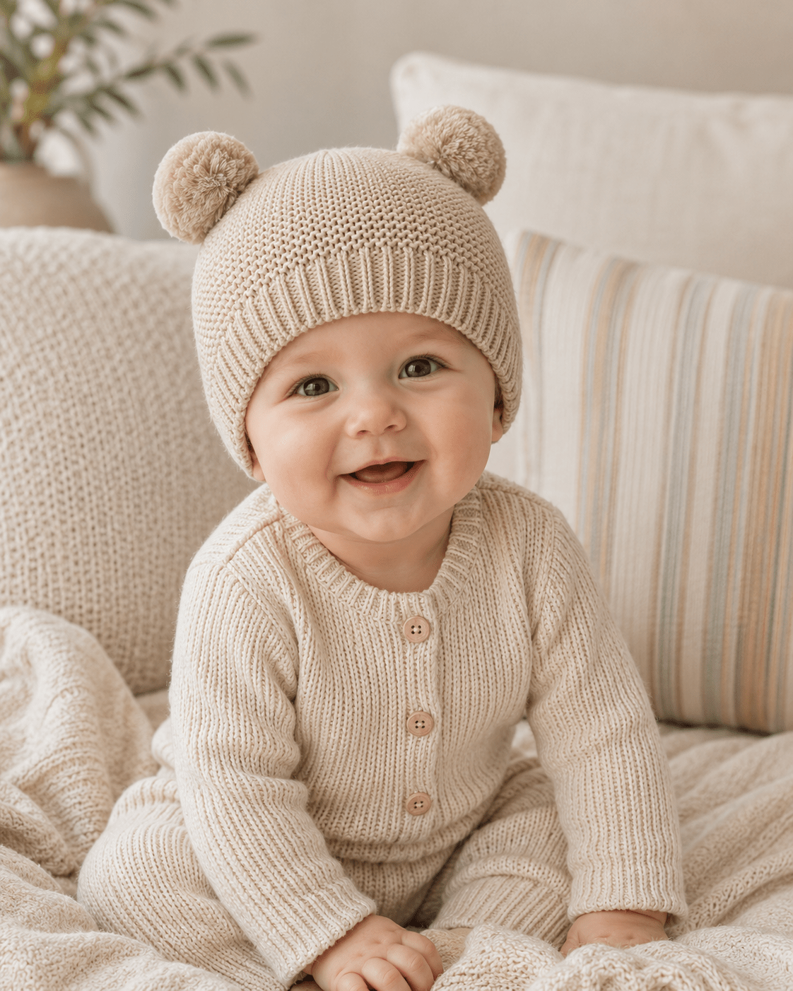 Toshi Organic Cotton Teddy Beanie -Toshi- Nest & Bird