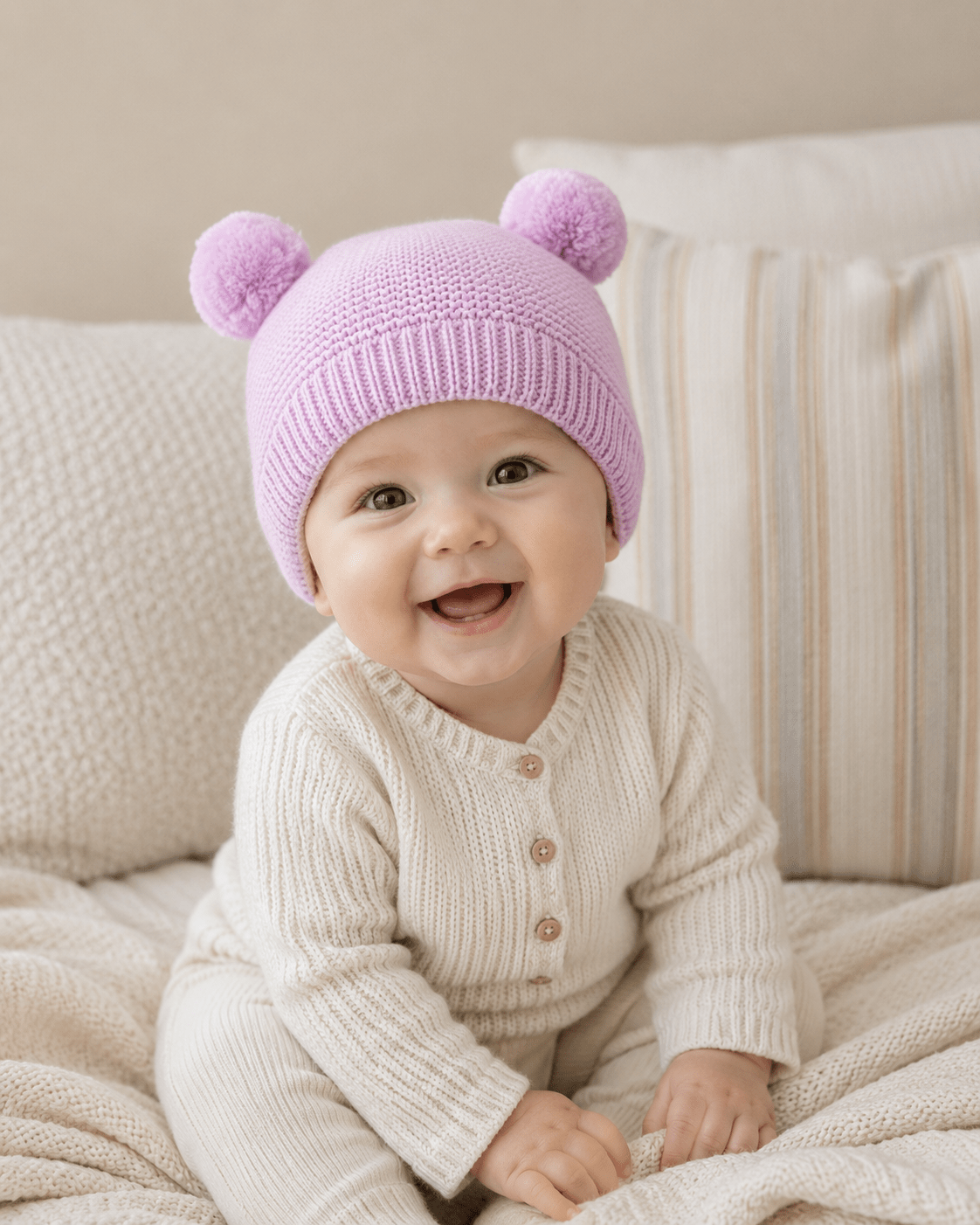 Toshi Organic Cotton Teddy Beanie -Toshi- Nest & Bird