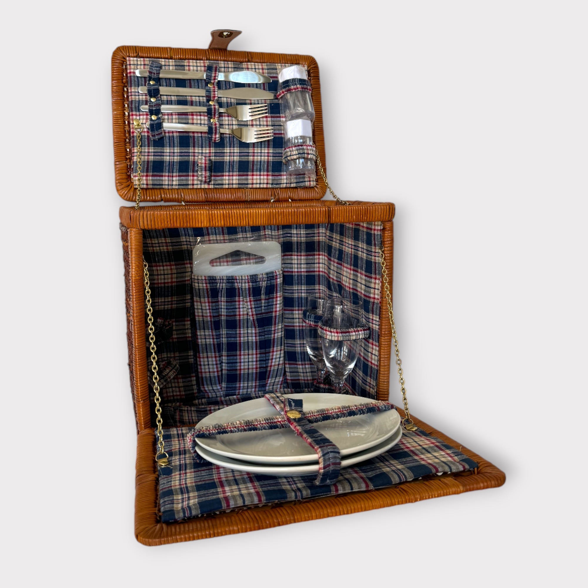 Two - Person Upcycled Picnic Basket - Nest & Bird - Nest & Bird