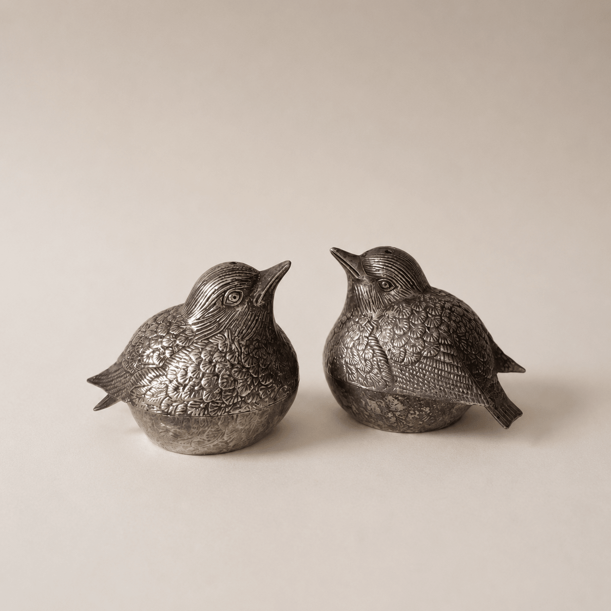 Vintage Bird Salt and Pepper Shakers -Nest & Bird- Nest & Bird