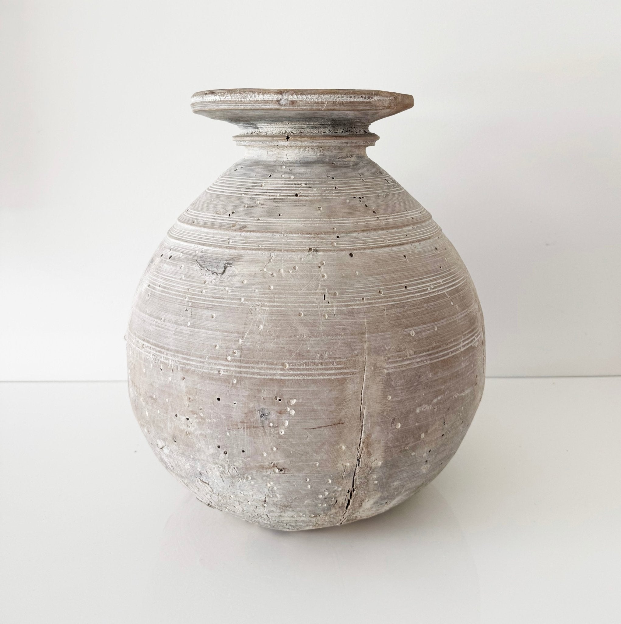 Vintage Indian Pot - Nest and Bird - Nest & Bird