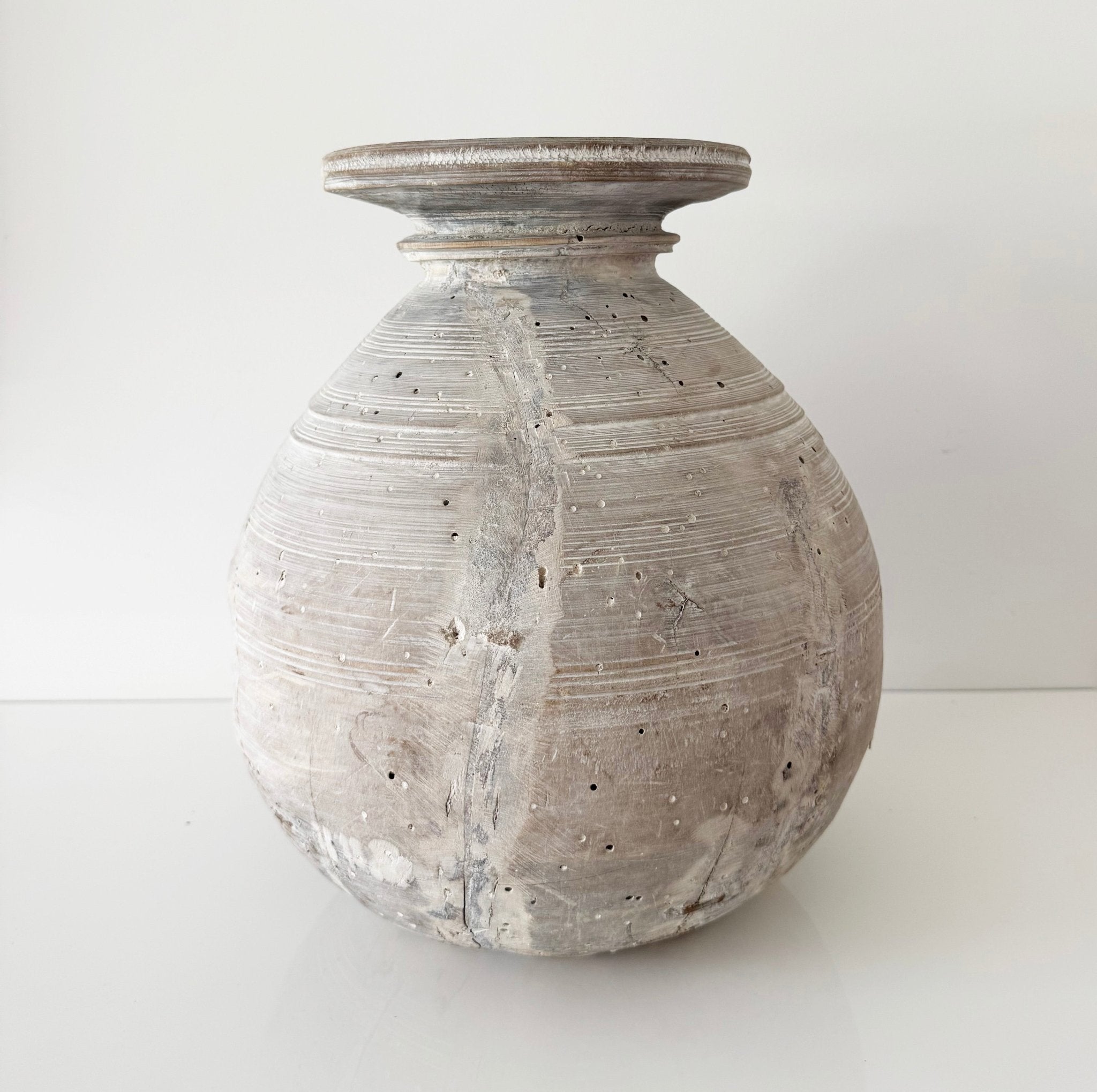 Vintage Indian Pot - Nest and Bird - Nest & Bird