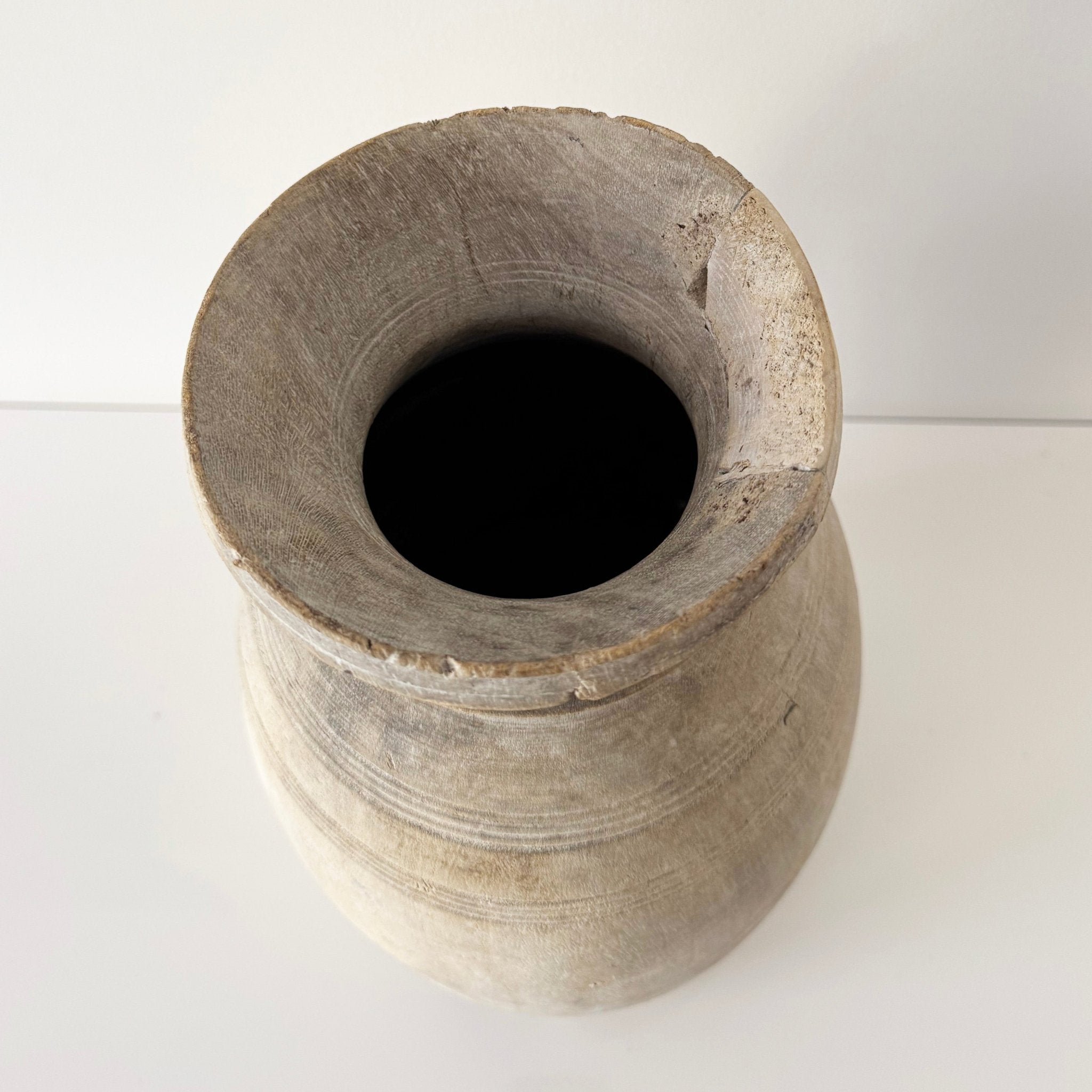 Vintage Indian Pot Tall - Nest and Bird - Nest & Bird