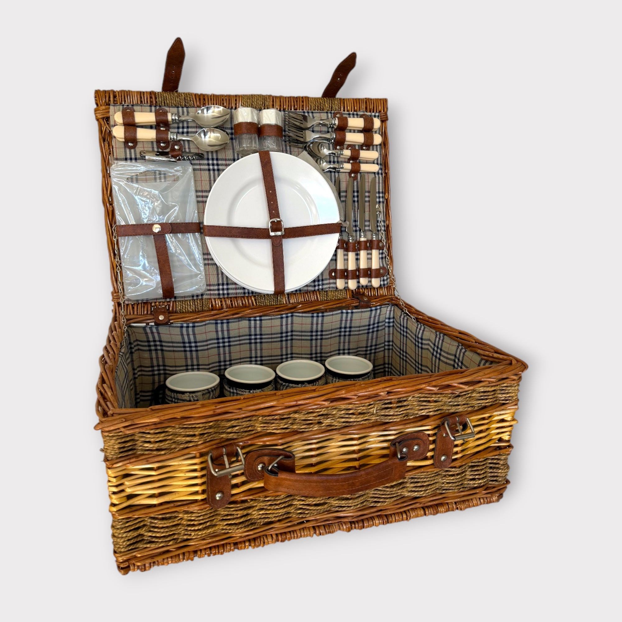 美品　Vintage picnic basket Amazon.com: Wooden Shopping Basket Vintage Picnic Basket