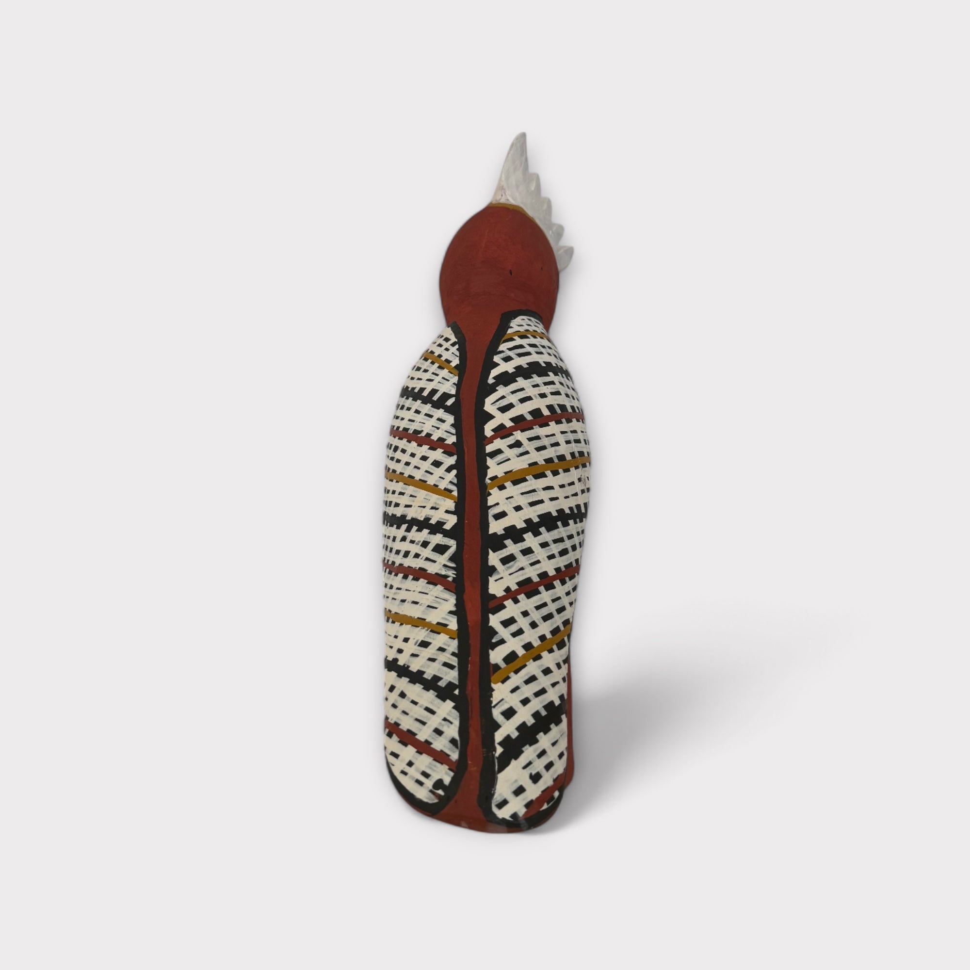 White Cockatoo Sculpture - Original Art - Elah Yunupingu & Barbara Wanambi - Nest & Bird