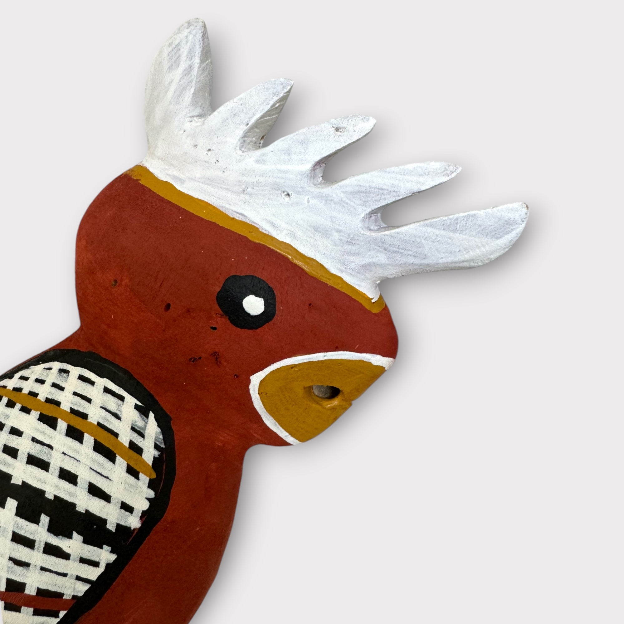 White Cockatoo Sculpture - Original Art - Elah Yunupingu & Barbara Wanambi - Nest & Bird