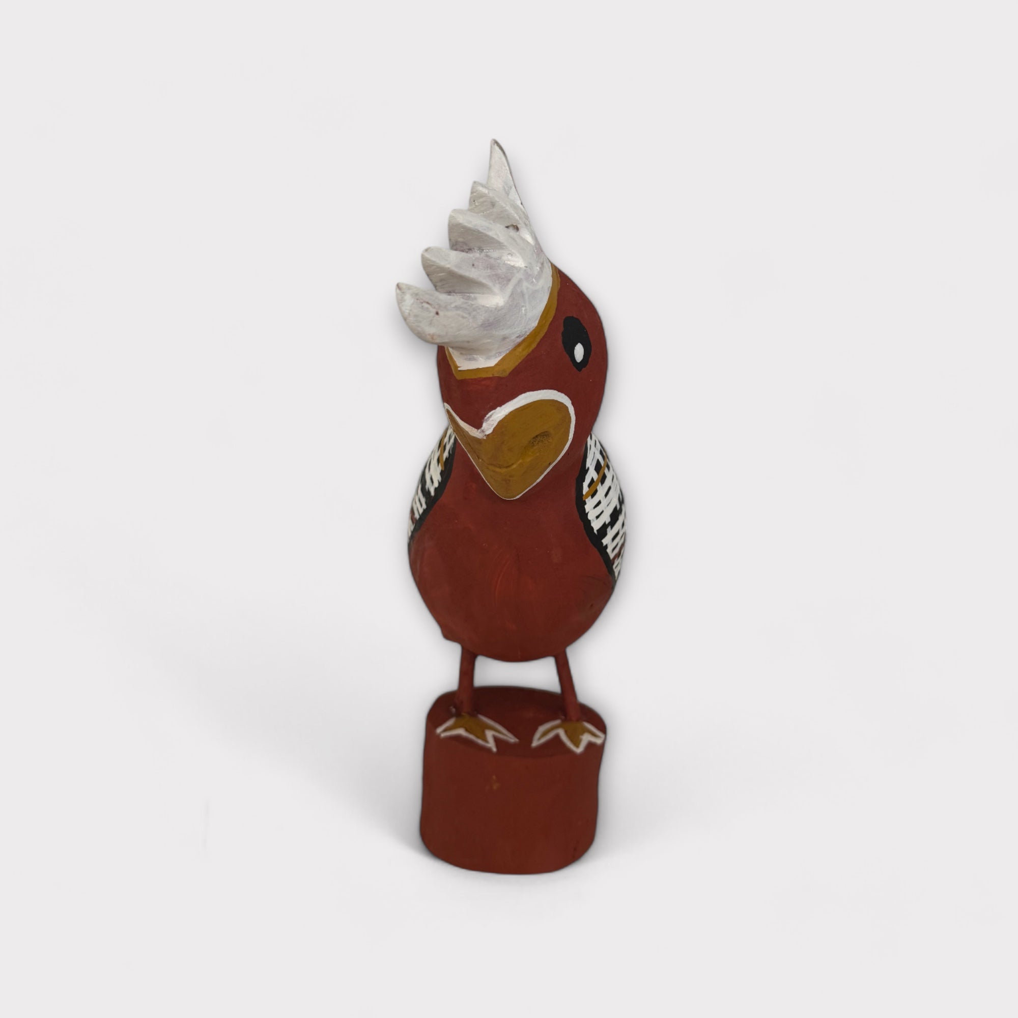White Cockatoo Sculpture - Original Art - Elah Yunupingu & Barbara Wanambi - Nest & Bird
