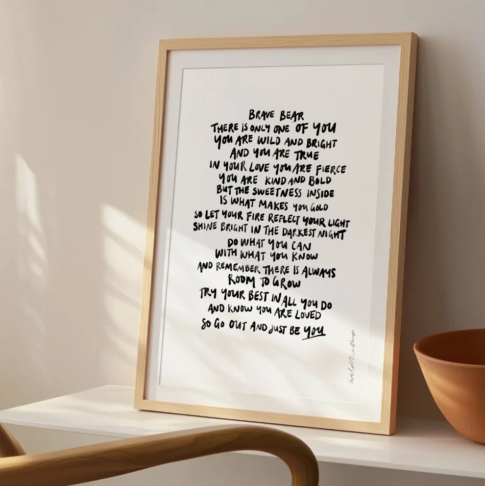 Wildkinship "Brave Bear" Print - Wildkinship - Nest & Bird