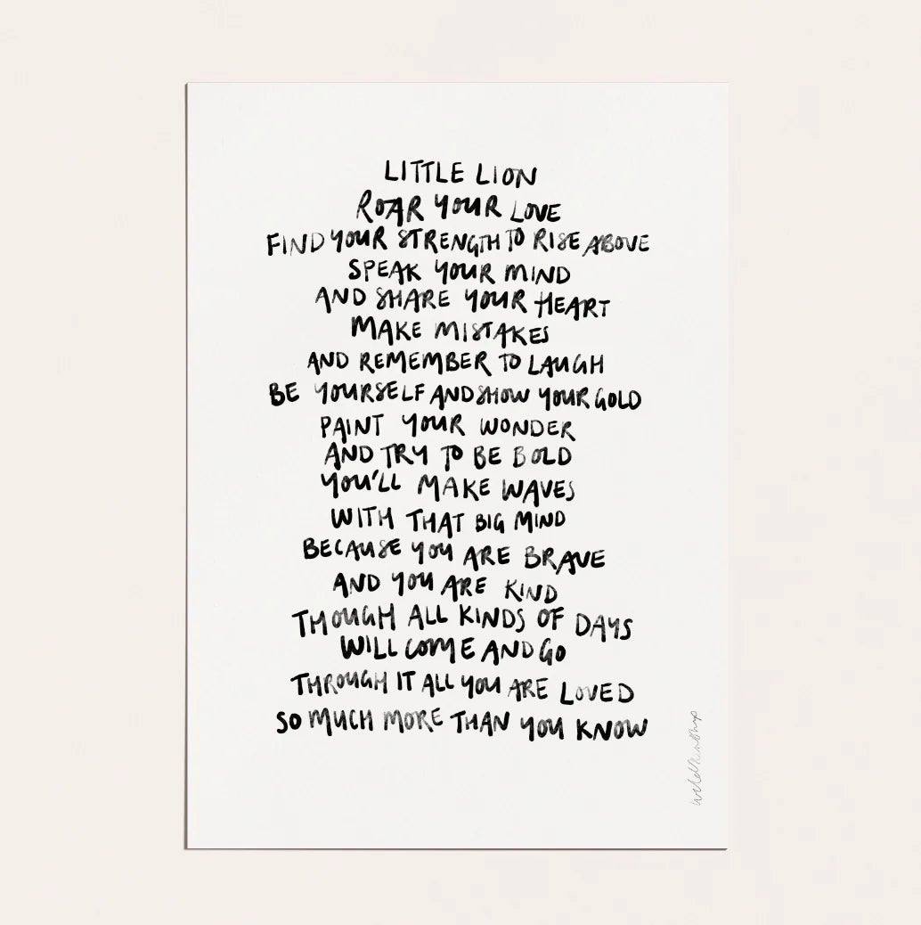 Wildkinship "Little Lion" Print - Wildkinship - Nest & Bird