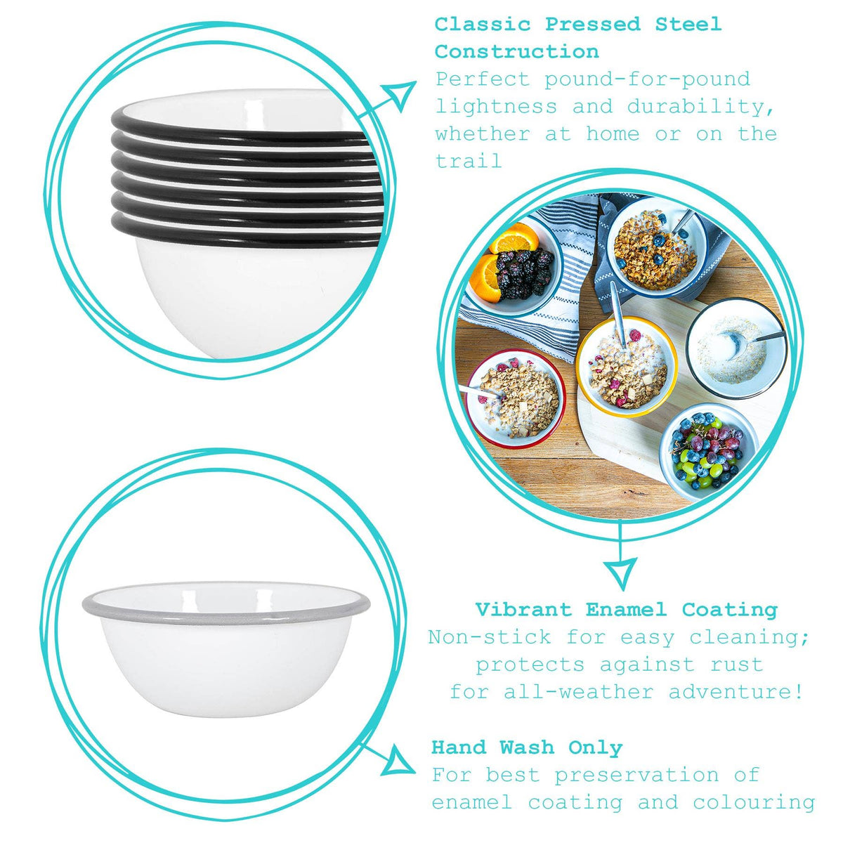 Yellow Rim Enamel Bowl - Rinkit Pty Ltd - Nest & Bird
