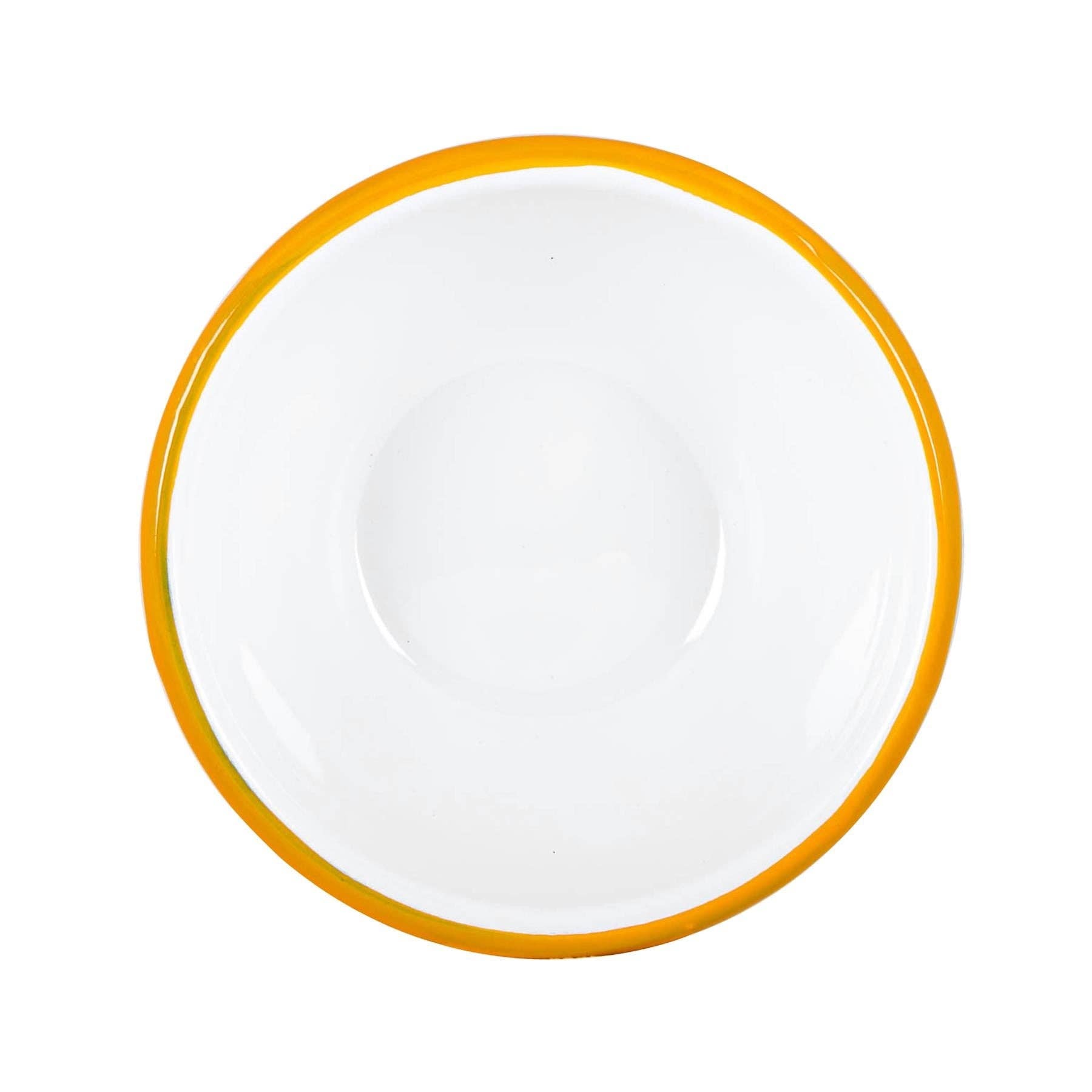 Yellow Rim Enamel Bowl - Rinkit Pty Ltd - Nest & Bird