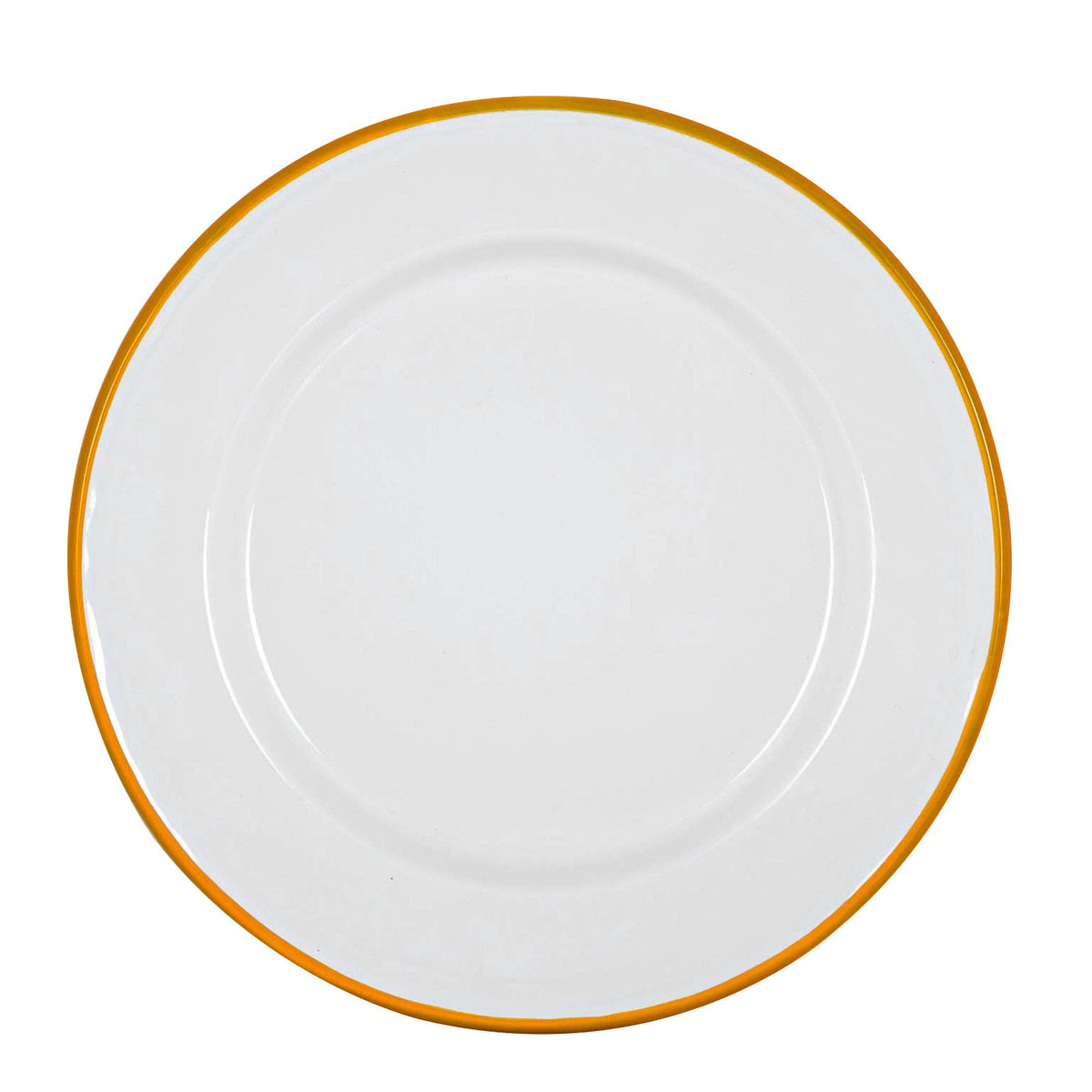 Yellow Rim Enamel Dinner Plate - Rinkit Pty Ltd - Nest & Bird