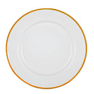 Yellow Rim Enamel Dinner Plate - Rinkit Pty Ltd - Nest & Bird