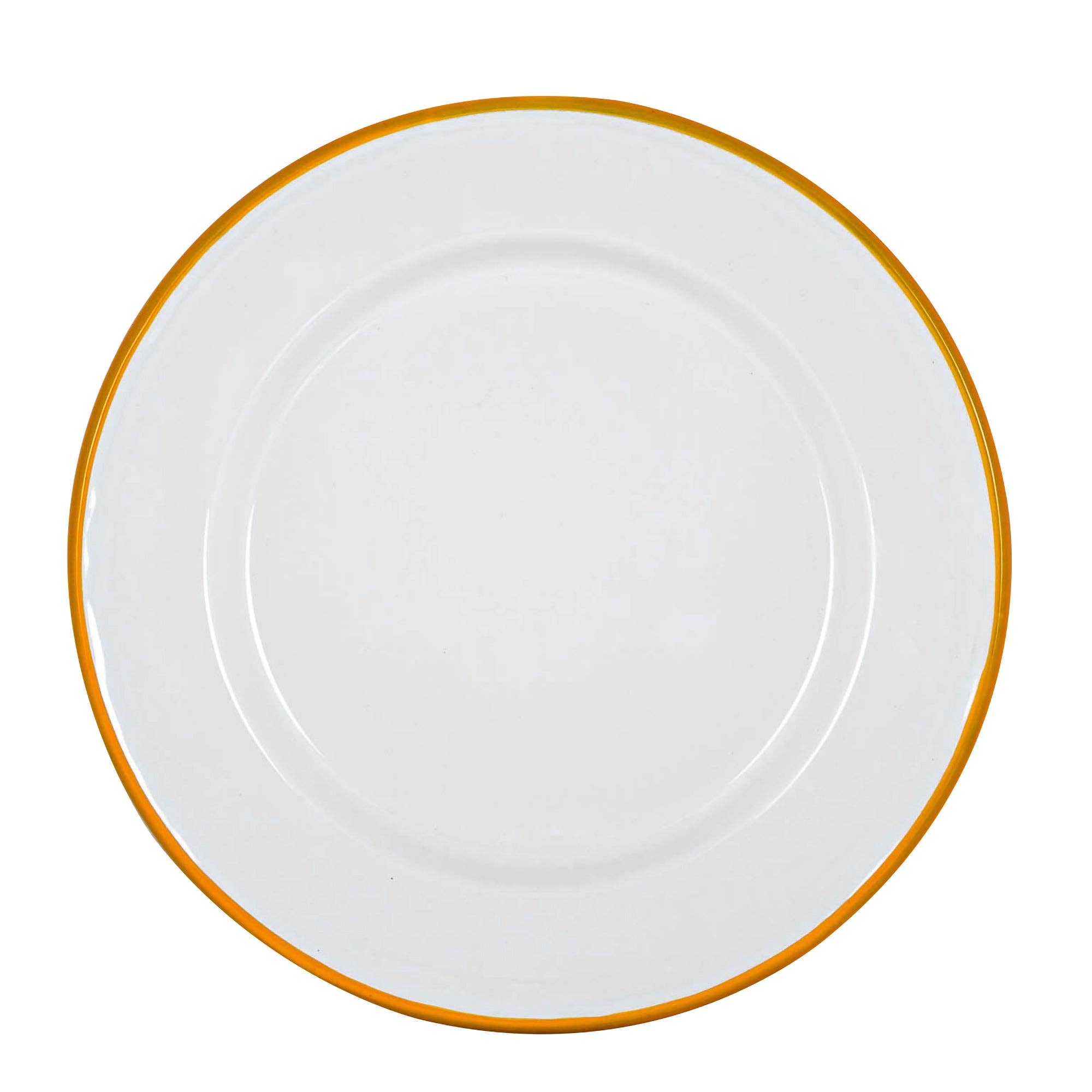 Yellow Rim Enamel Dinner Plate - Rinkit Pty Ltd - Nest & Bird