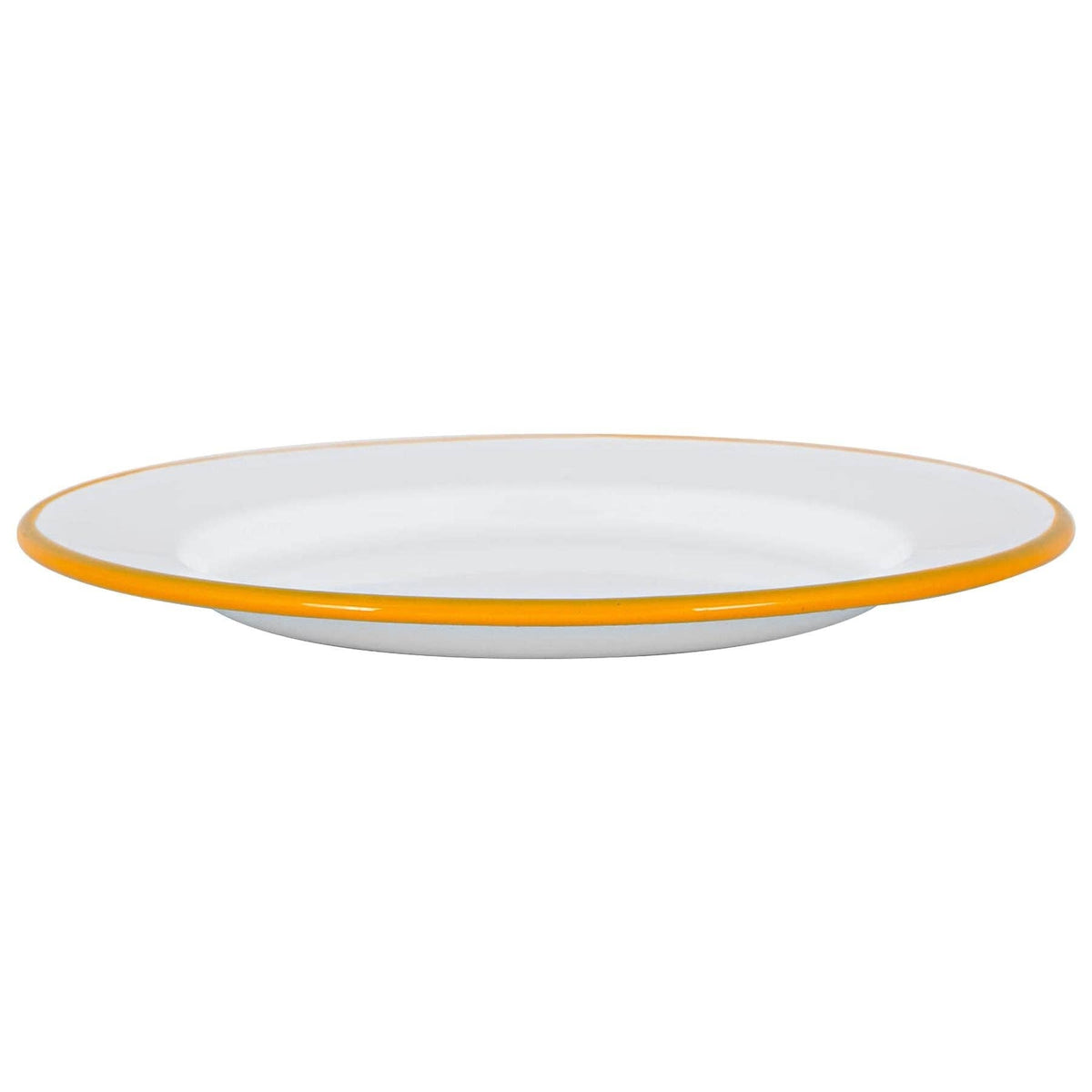 Yellow Rim Enamel Dinner Plate - Rinkit Pty Ltd - Nest & Bird