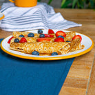 Yellow Rim Enamel Dinner Plate - Rinkit Pty Ltd - Nest & Bird