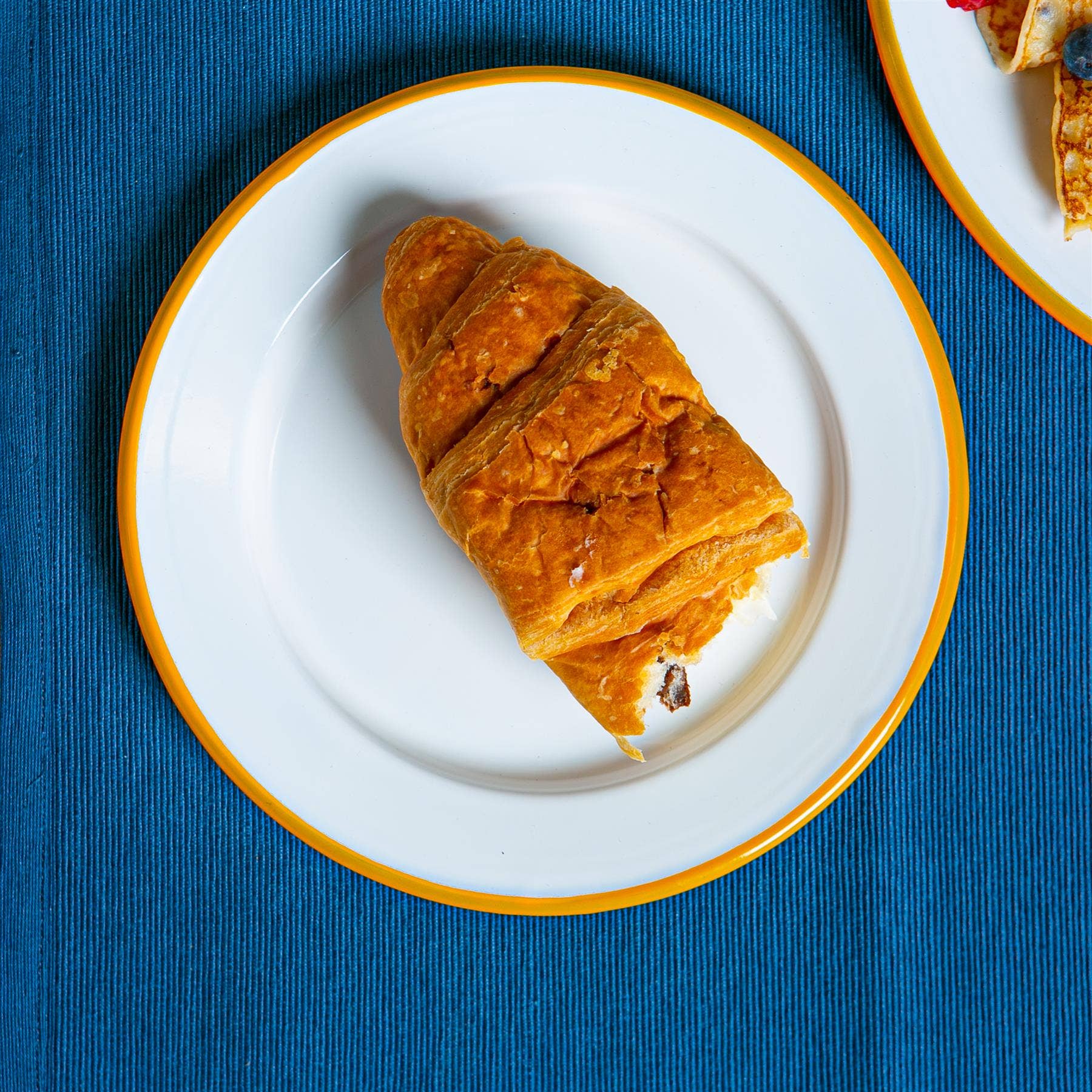 Yellow Rim Enamel Side Plate - Rinkit Pty Ltd - Nest & Bird