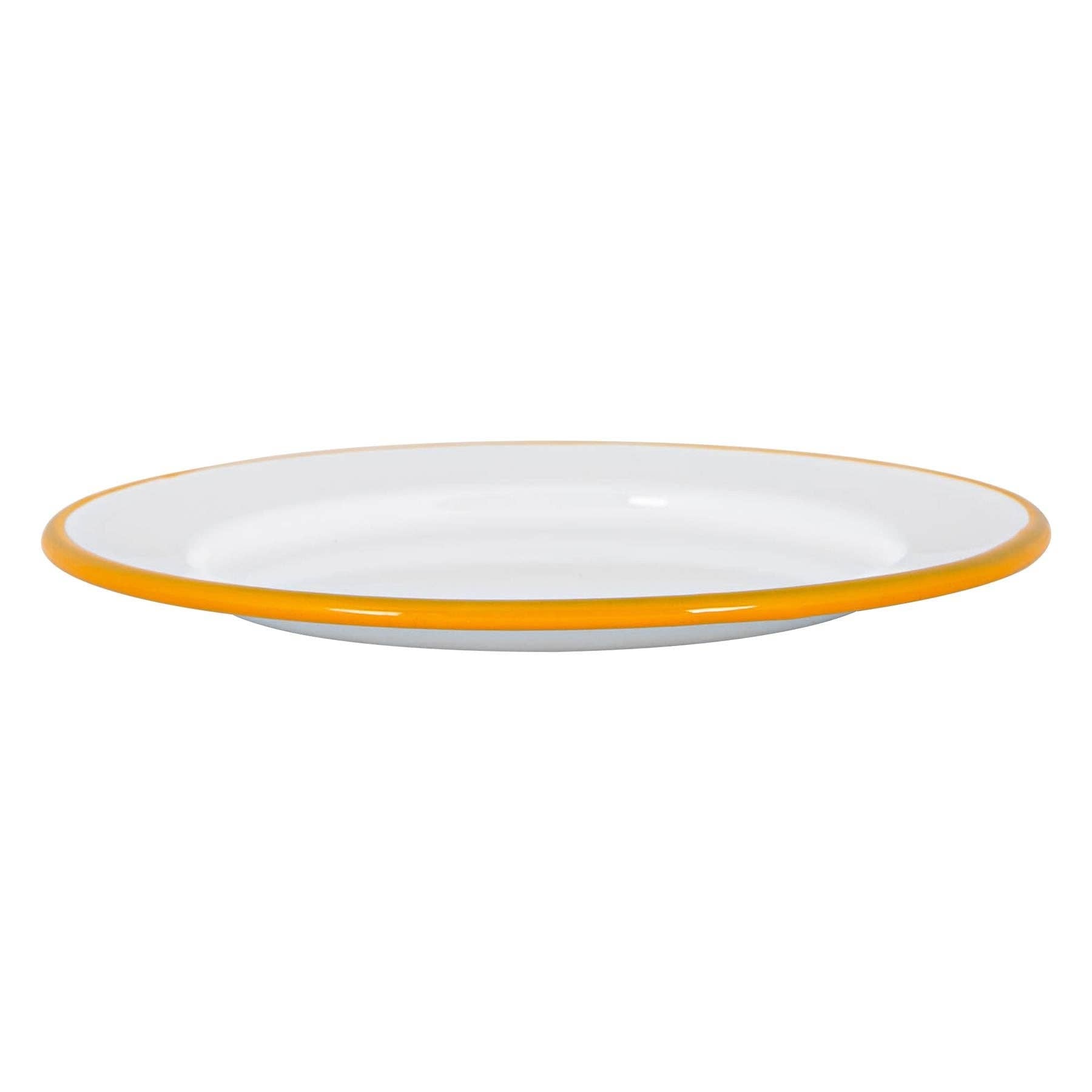 Yellow Rim Enamel Side Plate - Rinkit Pty Ltd - Nest & Bird