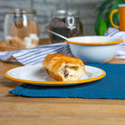 Yellow Rim Enamel Side Plate - Rinkit Pty Ltd - Nest & Bird